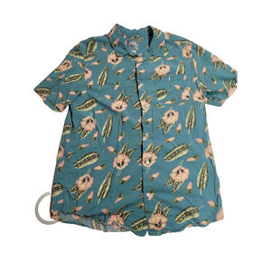 RVCA LUKE PELLETIER SPECIAL EDITION Mens Shirt Medium Hawaii Short Sleeve Floral